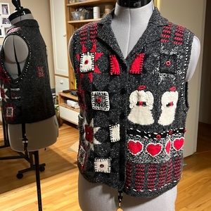 Beautiful Holiday Vest Sigrid Olsen Small Medium